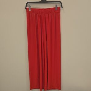 Zara Wide Leg Pants in Bright Red Size Small NWT